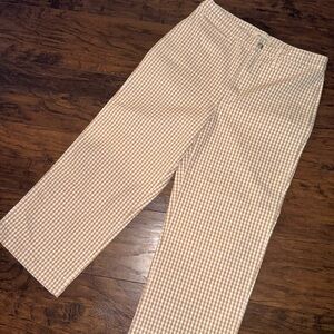 Madewell Slim emmett wide leg pants in gingham check